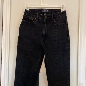 S:0(25) 99% Cotton Black Abercrombie and Fitch Jeans AMAZING QUALITY, LIKE NEW!